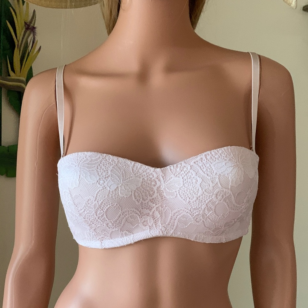 Jessica Simpson Soft Pink Padded Lace Bra Size 34C